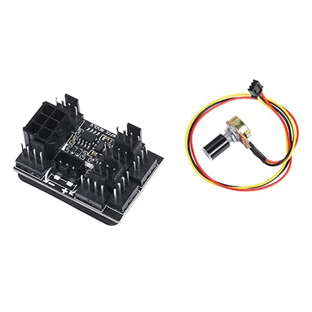 3 Câbles Répartiteurs Ventilateur PWM - 4 Broches 27cm Noir PC