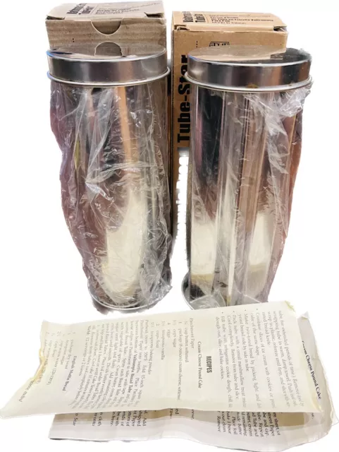 SET OF 2  PAMPERED CHEF Valtrompia Bread Tube Heart #1560 AND Star #1570