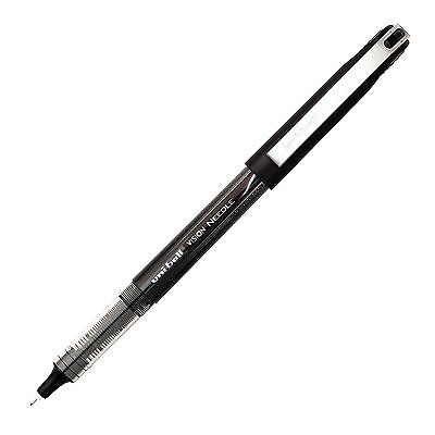1734918 Uni-Ball Vision Needle Roller Ball Gel Pen, Micro, Black Ink, 1 Each