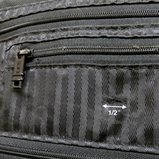 Black Tumi Alpha Ballistic Bifold Garment Bag Suitcase 231D3 15