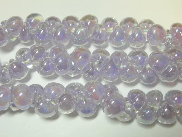 Spectacular! Lampworked Boro Glass Teardrop Beads 25 X6