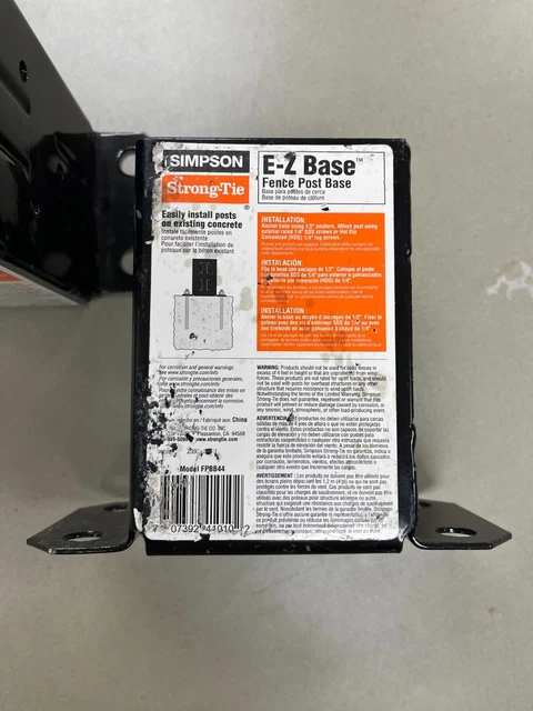Simpson Strong-Tie FPBB44 12 Gauge E-Z Base