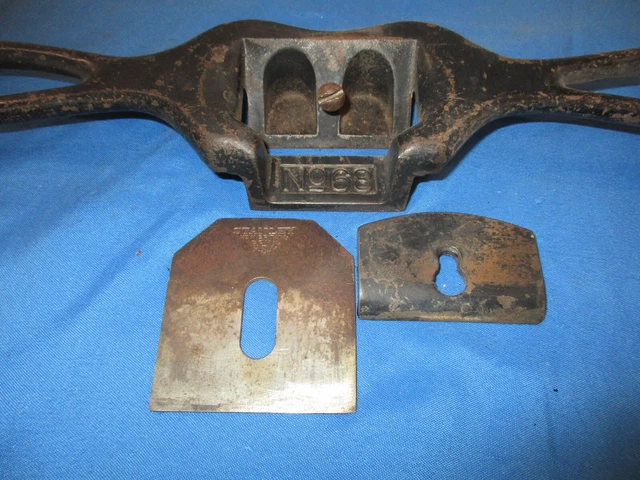 Vintage STANLEY 68 Spoke Shave V Logo Flat Plate Plane (2014) 5