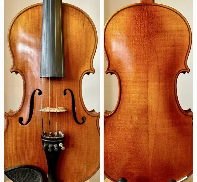 Special & Stunning Old German Violin 4/4 With And Case Stradivarius Label Inside