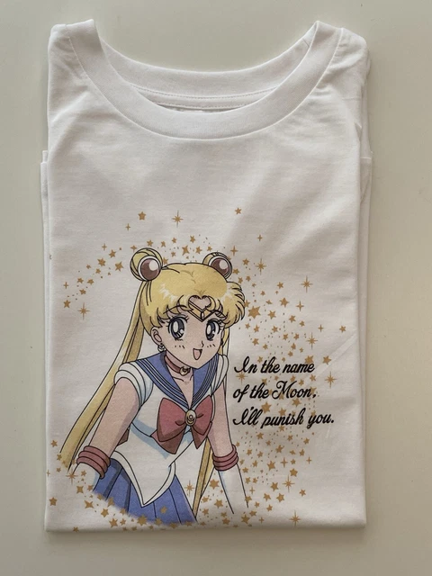 T-shirt Sailor Moon Uniqlo - Taille L, Blanc Et Noir