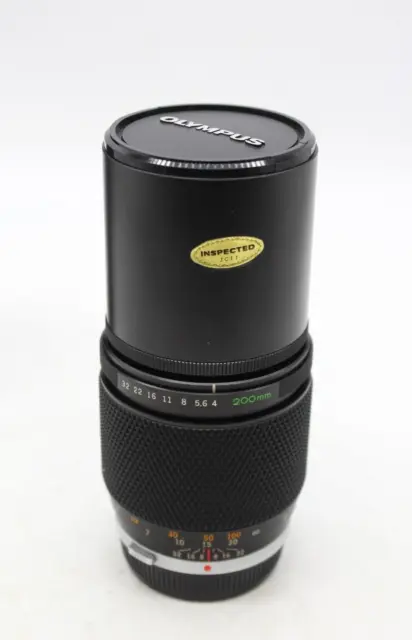 C Vintage Olympus OM-System Zuiko MC Auto-T 4.0 200mm Camera Lens & Case