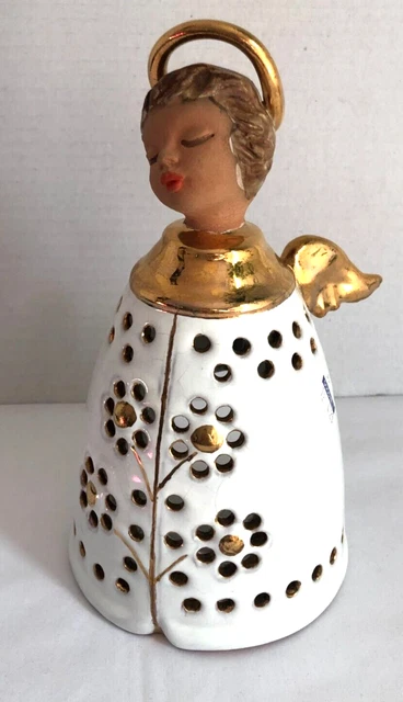 Handmade Pottery Angel Votive Candle Holder Lantern Made in Austria Redware