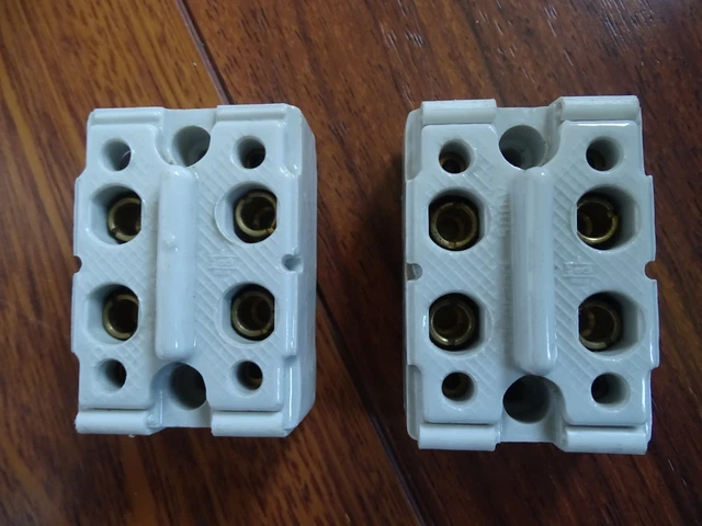 Lot De Fusibles Anciens Porcelaine + Porte-fusibles Legrand (céramique + Plastique)