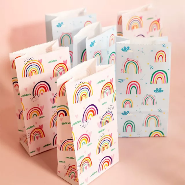 25x Rainbow Paper Lolly Candy Favour Gift Bags Wedding Party Birthday Decoration