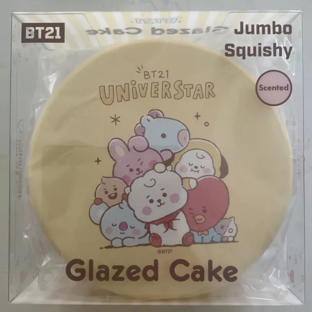 BT21 Glazed Cake Jumbo Squishy  7” New in Box Slow Rising SHIPS QUICKLY