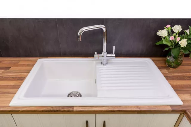 Reginox RL304CW Traditional Kitchen Sink Single Bowl Reversible Drainer Waste 3
