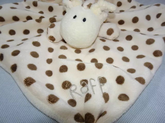 Beige Brown Raff The Giraffe Animal B&M Plush Baby Comforter Rattle Soft Blanket