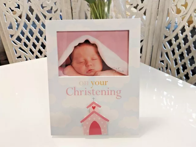 Baby's Christening Girl Photo Frame, Special Day Memento, Gift, Keepsake