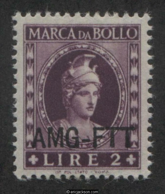 AMG Trieste Fiscal Revenue Stamp, FTT F52 mint, VF