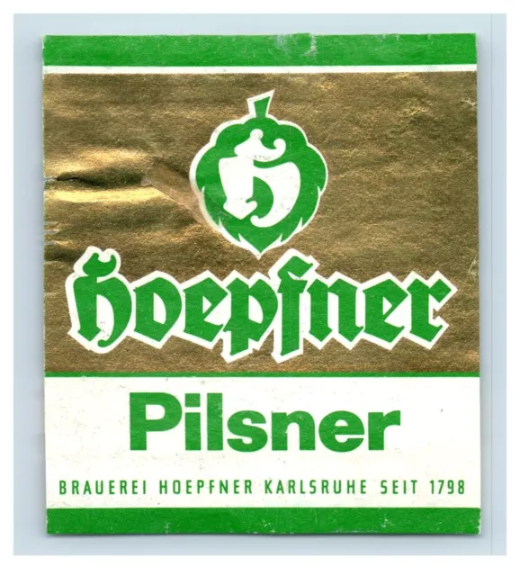 VINTAGE HOEPFNER PILSNER #2 German Beer Label Original S41E $22.50 ...