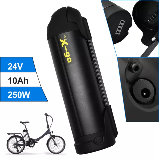 Bottiglia Elettrica Bicicletta Batteria agli Ioni di Litio 24V 10Ah per 250W 350W E-bike MTB