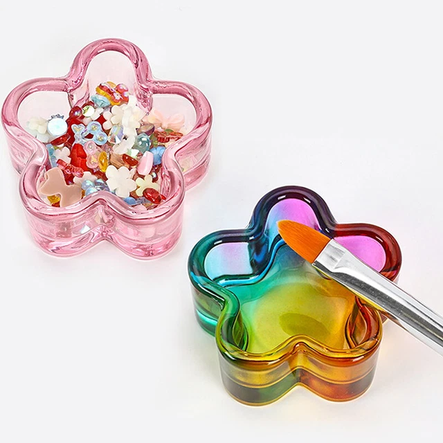 1 pz supporto liquido acrilico vetro arcobaleno piatto arcobaleno tazza dappen SC