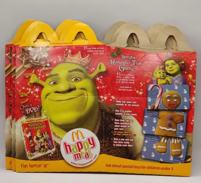 2007 Shrek the Third McDonald's Happy Meal Box