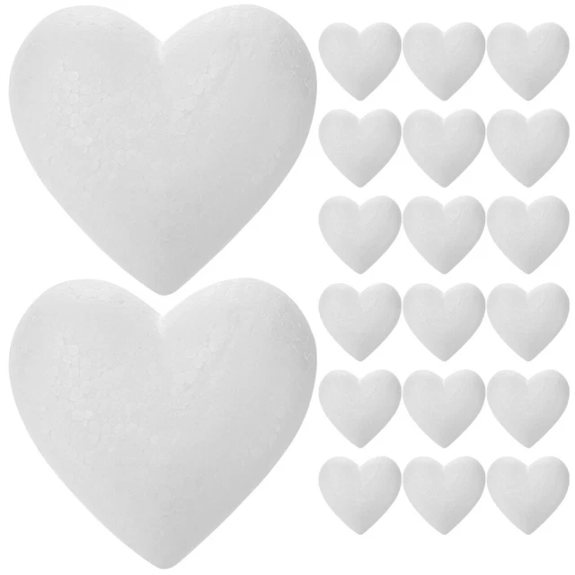 20 un. bolas de espuma artesanal espumas en forma de corazón bola boda hágalo usted mismo adornos suministros