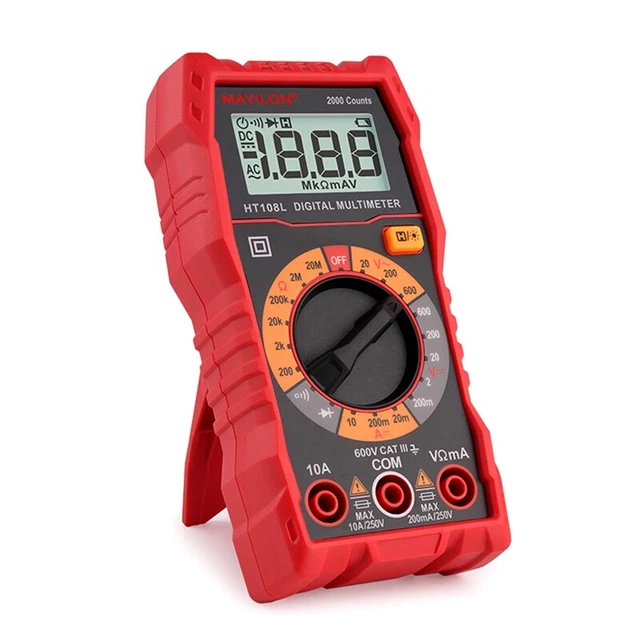 HT108L Multimeter Digital Professional Voltmeter Ammeter Range 600V 10A AC  P4E5