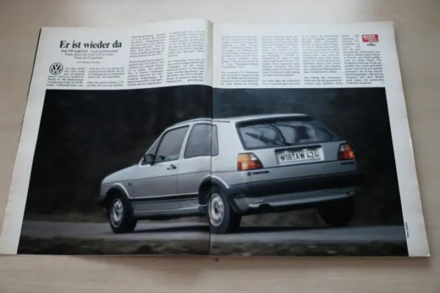 Auto Motor Sport 14169) VW Golf II GTI mit 112PS im TEST auf 5 Seiten