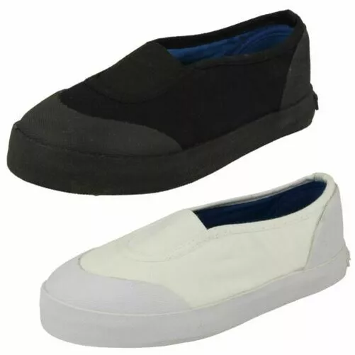 Unisex Spot On Slip On Tela Scarpe, Pe Pompe