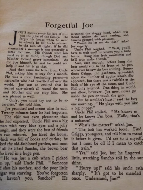 Xm11 Ephemera 1950 short story forgetful Joe j h ambrose