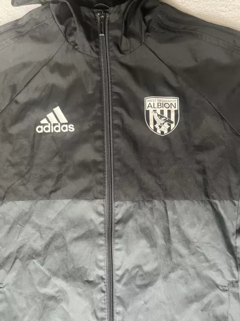 West Bromwhich Albion schwarz Adidas Jacke Hoodie 13-14 Jahre 3