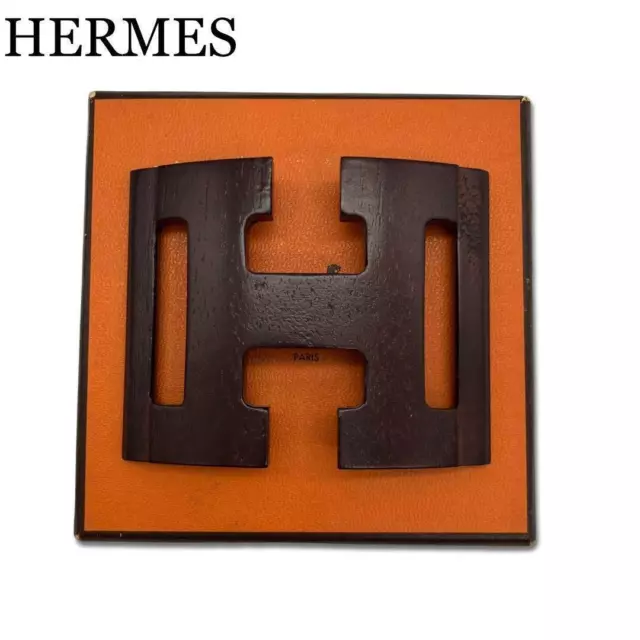 HERMES WOOD H Buckle Scarf Ring $354.11 - PicClick
