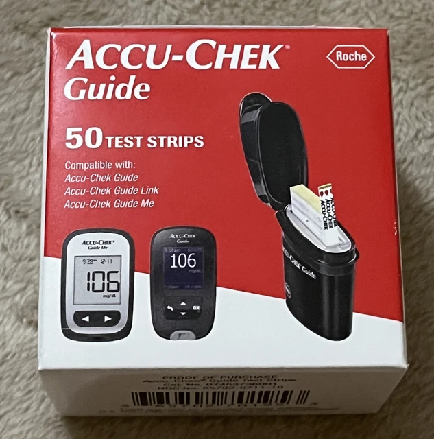 ACCUCHEK GUIDE GLUCOSE Blood Test Strips50 CountExpired 12/13/2022