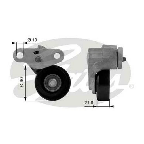 GATES Poulie-tendeur courroie trapézoïdale à nervures Galet tendeur T38159 10mm