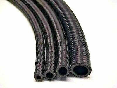 Durite Aviation Tressée Noir Essence Diesel Air Ø3,2,4,6,8,10mm Auto Moto Bateau 