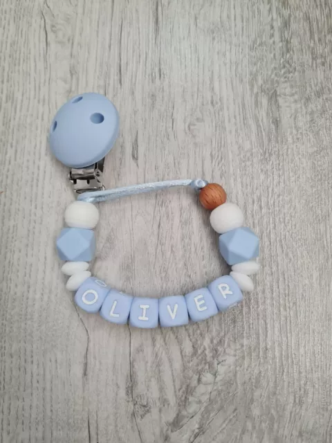 Silicone Baby Dummy Clip Personalised Pacifier Holder Chain Soother Strap 3