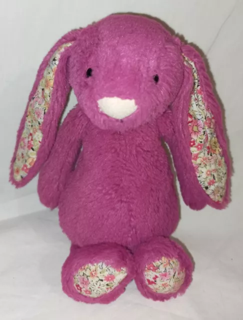 JELLYCAT BLOSSOM ROSE Bunny Soft Deep Pink Floral Bashful Rabbit
