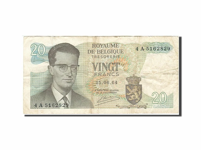 [#264890] Banknote, Belgium, 20 Francs, 1964-1966, 1964-06-15, KM:138, F(12-15)