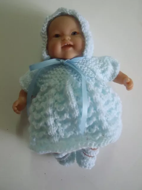 4pce Baby Blue set Hand Knitted Dolls Clothes 20-22cm 8-9inch