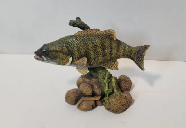 Resin Small Mouth Bass Fish Figure Statue