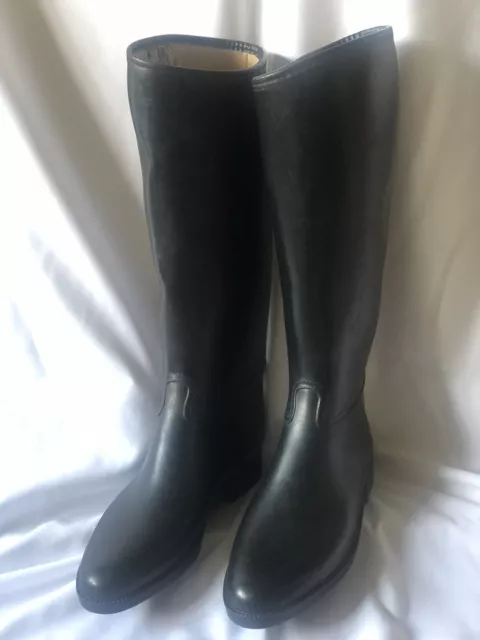 COTTAGE CRAFT OVATION Black Rubber Equestrian Long Riding Boots Size 37 ...