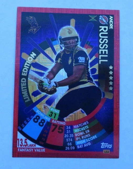 TOPPS IPL CRICKET Attax 2017/18 Choose Limited Edition Cards Rare !!! EUR  17,34 - PicClick FR