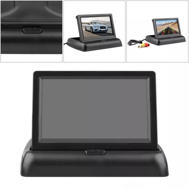 Universal 4.3 pouces Pliable Voiture Rétroviseur Moniteur LCD Caméra De