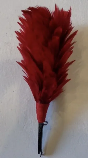 Plumet de couleur  rouge pour casque de Cuirassier - 12 Cm