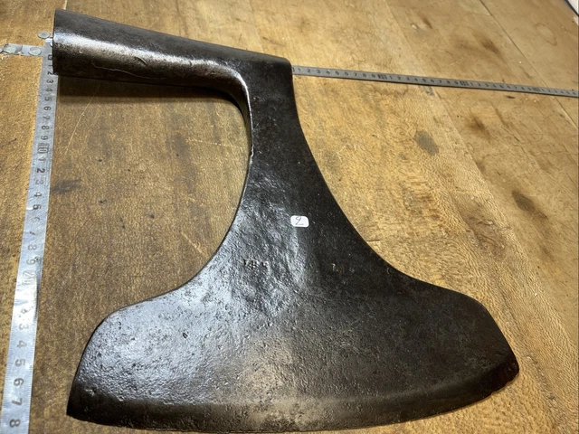Ancienne Hache Forgée Française – 19e Siècle – Outil Forestier Vintage – Pièce De Collection