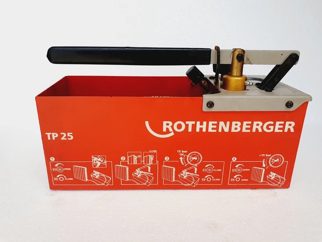 ROTHENBERGER TP25 Hydrostatic Test Pump 25 Bar / 363 psi, Hydra Testing Pump