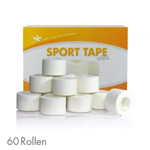 60 x KK Sporttape 3,8 cm x 10 m weiß Tapeverband Sportlertape Physiotherapie