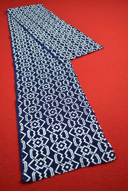 Vintage Japanese Fabric Cotton Antique Boro Patch Indigo Blue Dyed 54.7"/MM24/45