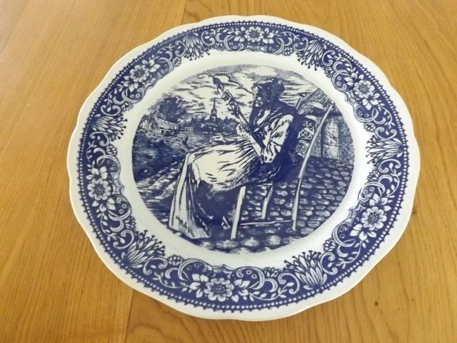 Plat Décoratif Bleu De Delft Rembrandt – Assiette Murale 34 Cm, Céramique, Occasion