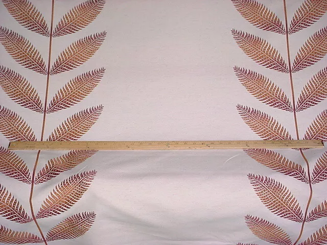 8-3/8Y Kravet Lee Jofa Orangewood Amber Floral Leaf Brocade Upholstery Fabric