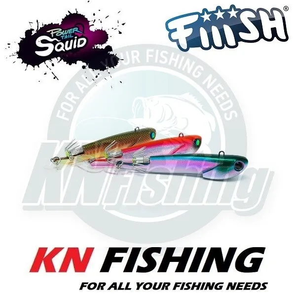 FIIISH POWER TAIL Saltwater Hard Spinning Lures 60mm 80mm 100mm