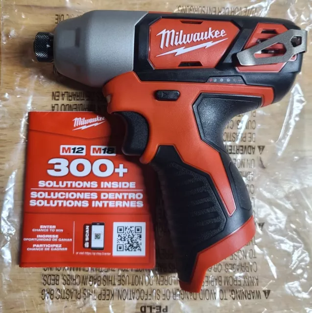 New M12 Milwaukee 2462-20 12V 12 Volt 1/4" Hex Impact Driver Lithium