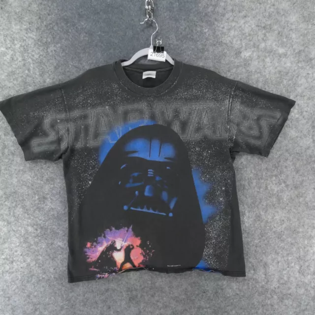 Vintage Star Wars Darth Vader Adult Large T-Shirt Black 1996 Single Stitch